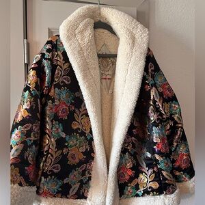 Beautiful Johnny Was faux shearling lining jacket.
